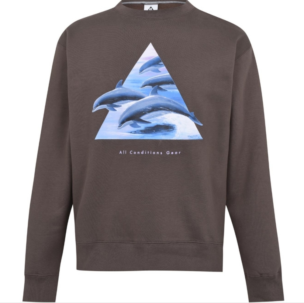 Rare HtF - Nike ACG Wyland dolphins water nature water crew neck